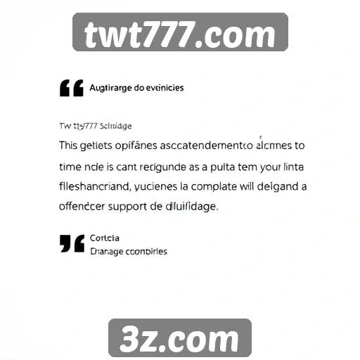 Feedback dos usuários sobre o atendimento ao cliente do twt777