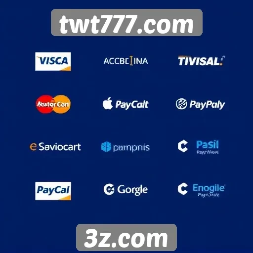 Métodos de pagamento aceitos no site twt777.com